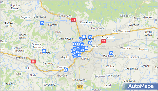mapa Jasła, Jasło na mapie Targeo