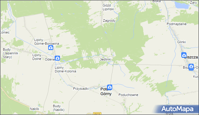 mapa Jedlinki, Jedlinki na mapie Targeo