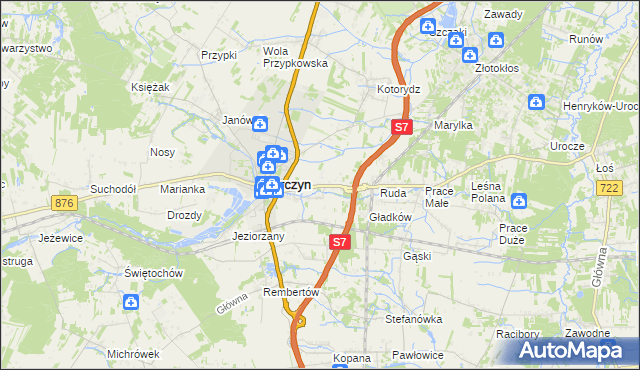 mapa Józefowice gmina Tarczyn, Józefowice gmina Tarczyn na mapie Targeo