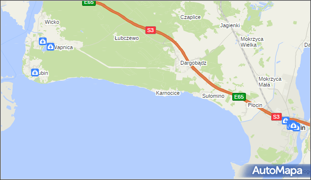 mapa Karnocice, Karnocice na mapie Targeo