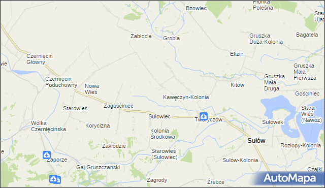mapa Kawęczyn-Kolonia, Kawęczyn-Kolonia na mapie Targeo