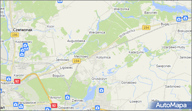 mapa Kobylnica gmina Swarzędz, Kobylnica gmina Swarzędz na mapie Targeo