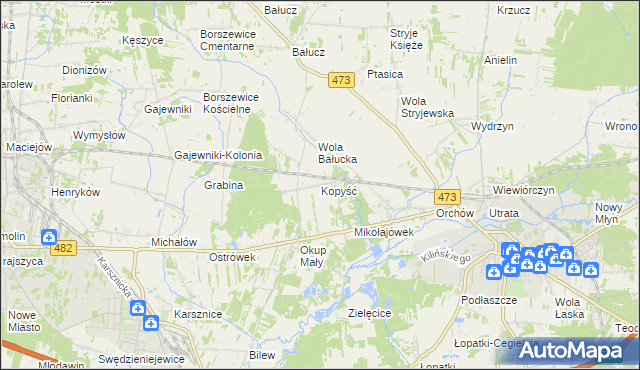 mapa Kopyść, Kopyść na mapie Targeo