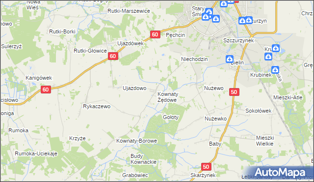 mapa Kownaty Żędowe, Kownaty Żędowe na mapie Targeo