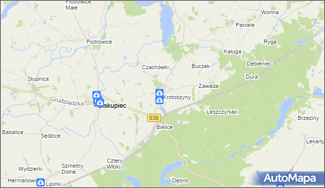 mapa Krotoszyny, Krotoszyny na mapie Targeo
