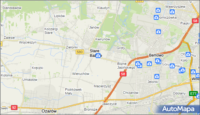 mapa Latchorzew, Latchorzew na mapie Targeo