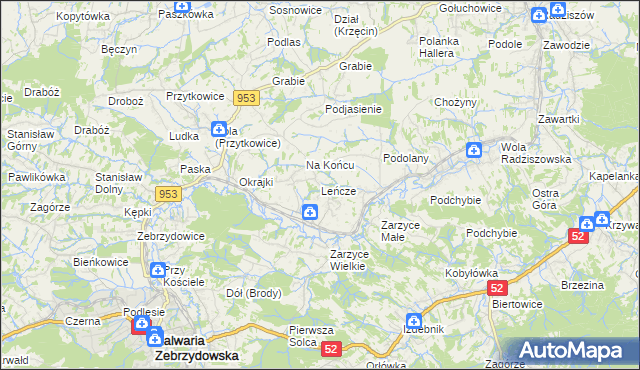 mapa Leńcze, Leńcze na mapie Targeo