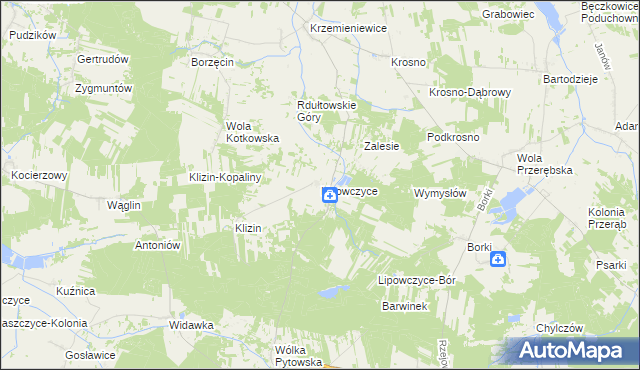 mapa Lipowczyce, Lipowczyce na mapie Targeo