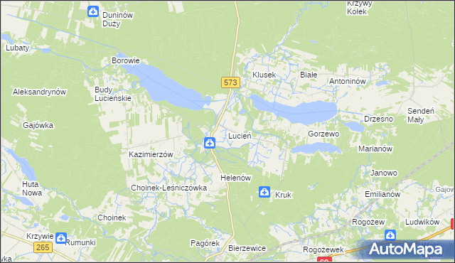 mapa Lucień, Lucień na mapie Targeo