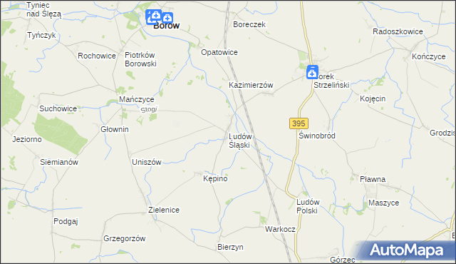 mapa Ludów Śląski, Ludów Śląski na mapie Targeo