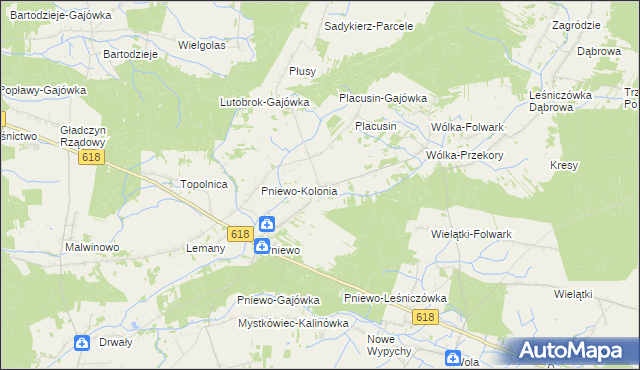 mapa Lutobrok, Lutobrok na mapie Targeo