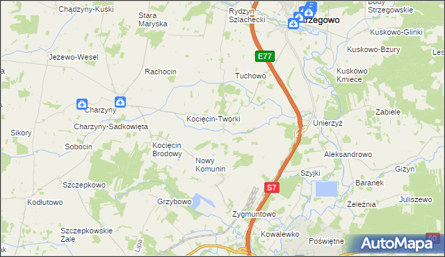 mapa Mączewo, Mączewo na mapie Targeo