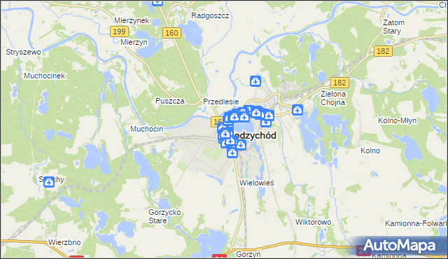 mapa Międzychód, Międzychód na mapie Targeo
