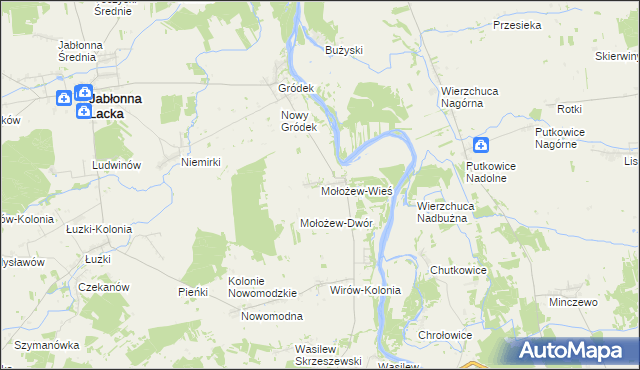 mapa Mołożew-Wieś, Mołożew-Wieś na mapie Targeo