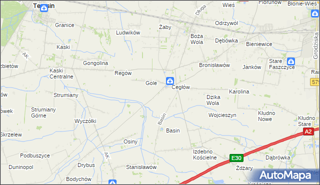 mapa Murowaniec gmina Baranów, Murowaniec gmina Baranów na mapie Targeo