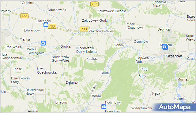 mapa Niedarczów Dolny-Wieś, Niedarczów Dolny-Wieś na mapie Targeo