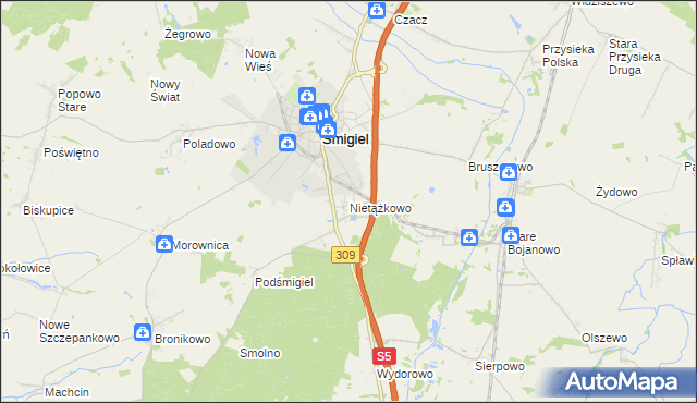 mapa Nietążkowo, Nietążkowo na mapie Targeo