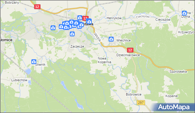 mapa Nowa Kopernia, Nowa Kopernia na mapie Targeo