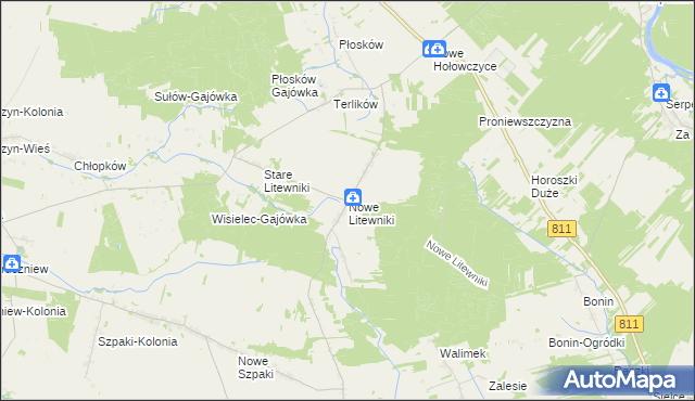 mapa Nowe Litewniki, Nowe Litewniki na mapie Targeo