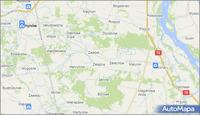 mapa Nowy Żelechów, Nowy Żelechów na mapie Targeo