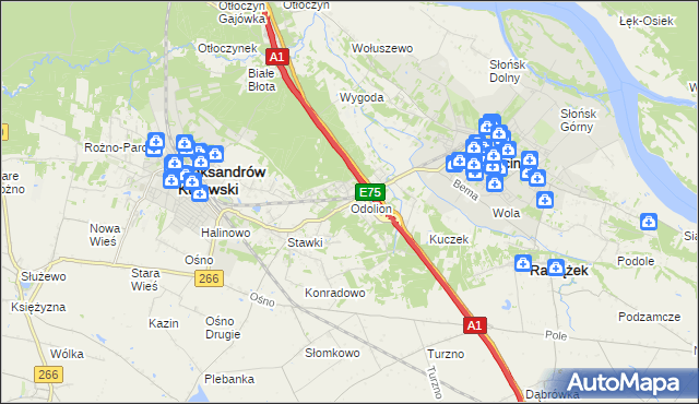 mapa Odolion, Odolion na mapie Targeo