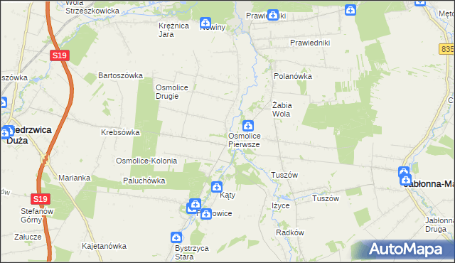 mapa Osmolice Pierwsze, Osmolice Pierwsze na mapie Targeo