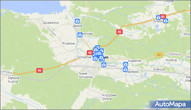 mapa Ozimek, Ozimek na mapie Targeo