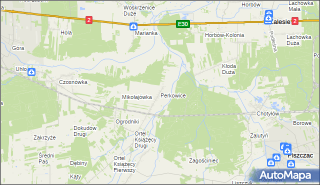 mapa Perkowice, Perkowice na mapie Targeo