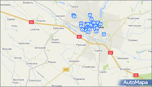 mapa Pętkowo, Pętkowo na mapie Targeo