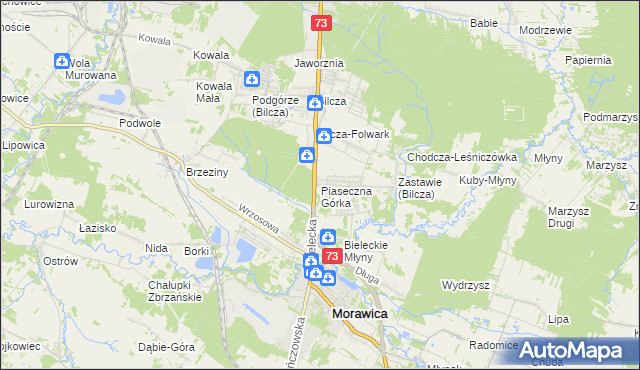 mapa Piaseczna Górka, Piaseczna Górka na mapie Targeo