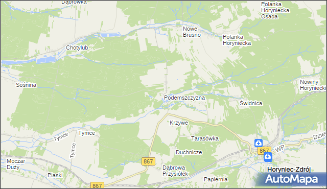 mapa Podemszczyzna, Podemszczyzna na mapie Targeo