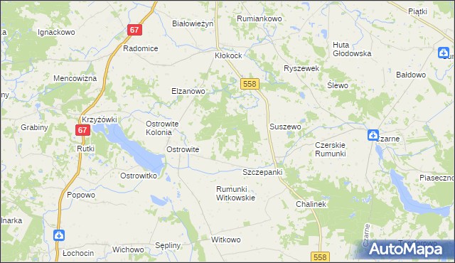 mapa Podkłokock, Podkłokock na mapie Targeo