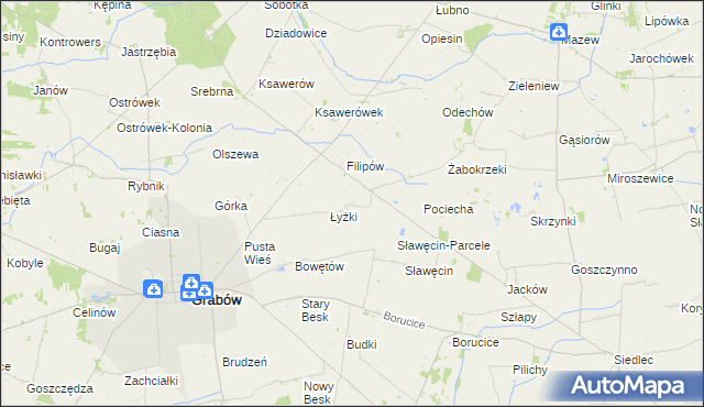 mapa Potrzasków, Potrzasków na mapie Targeo
