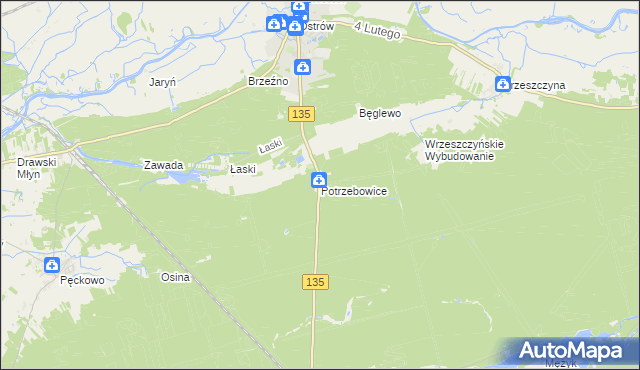 mapa Potrzebowice, Potrzebowice na mapie Targeo