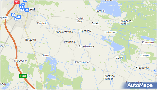 mapa Przedkowice, Przedkowice na mapie Targeo