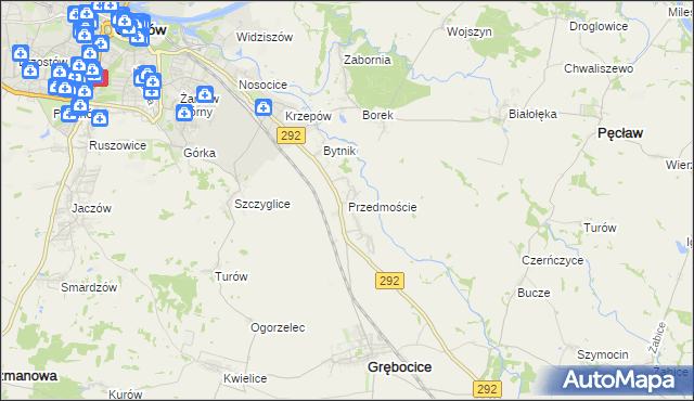 mapa Przedmoście gmina Głogów, Przedmoście gmina Głogów na mapie Targeo
