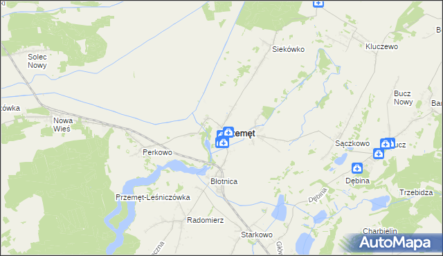 mapa Przemęt, Przemęt na mapie Targeo