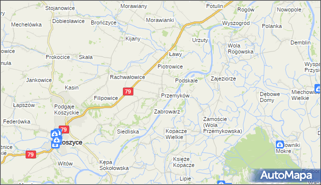 mapa Przemyków, Przemyków na mapie Targeo