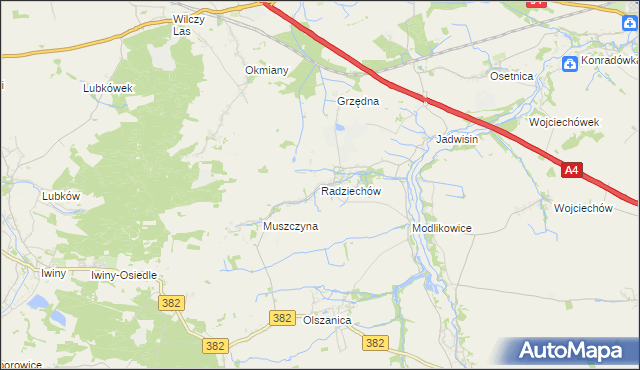 mapa Radziechów, Radziechów na mapie Targeo
