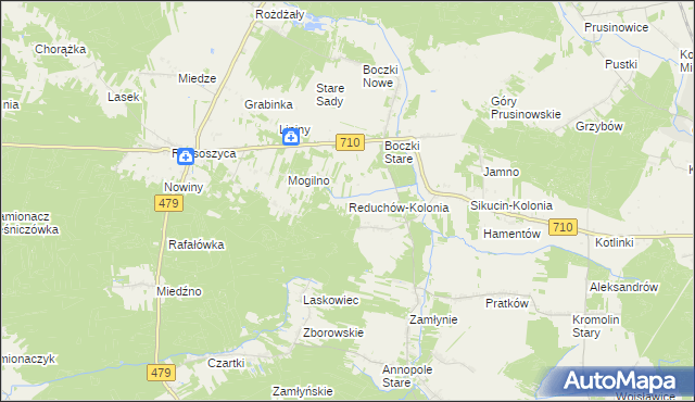 mapa Reduchów-Kolonia, Reduchów-Kolonia na mapie Targeo