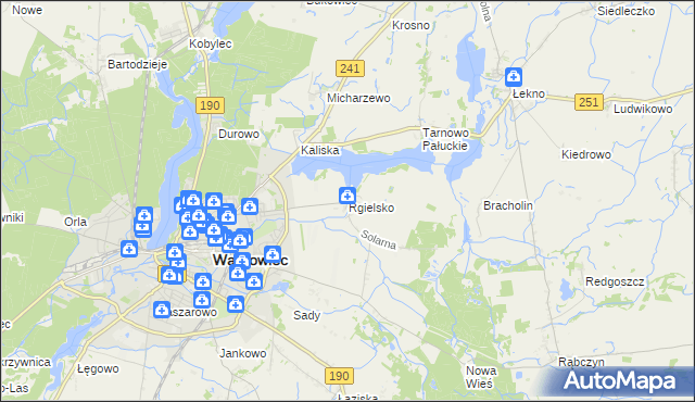 mapa Rgielsko, Rgielsko na mapie Targeo