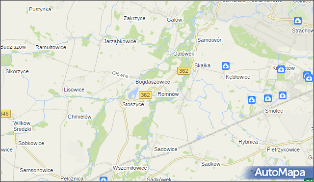 mapa Romnów, Romnów na mapie Targeo