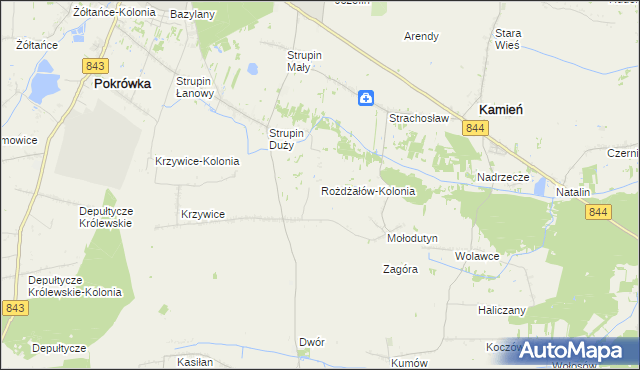 mapa Rożdżałów-Kolonia, Rożdżałów-Kolonia na mapie Targeo