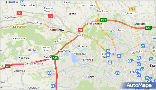 mapa Rząska, Rząska na mapie Targeo