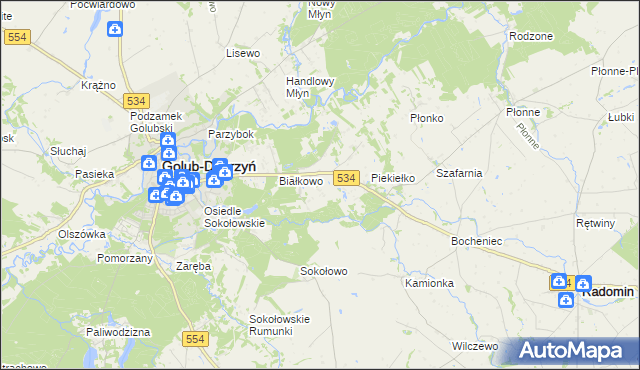 mapa Sadykierz gmina Golub-Dobrzyń, Sadykierz gmina Golub-Dobrzyń na mapie Targeo