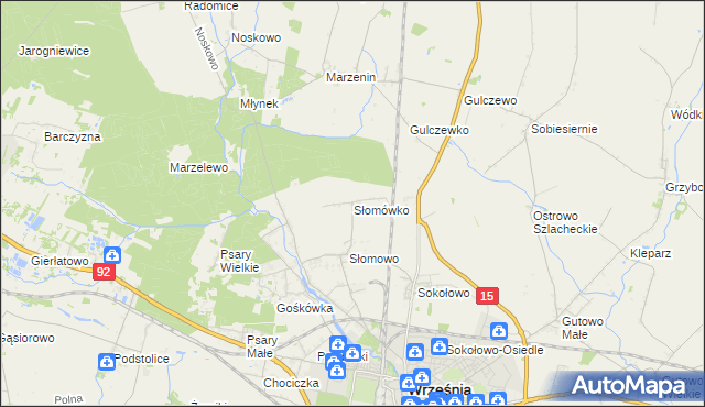 mapa Słomówko, Słomówko na mapie Targeo
