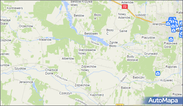 mapa Słowak, Słowak na mapie Targeo