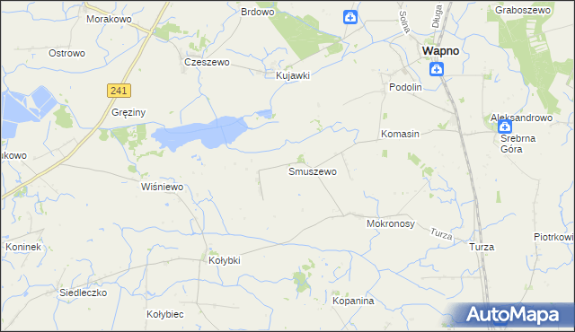mapa Smuszewo gmina Damasławek, Smuszewo gmina Damasławek na mapie Targeo