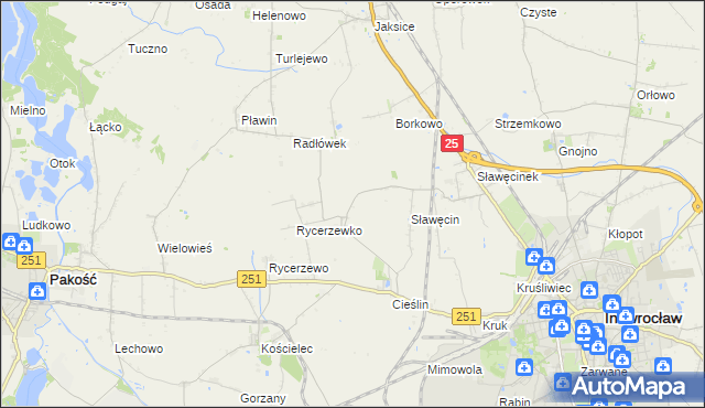mapa Sójkowo gmina Inowrocław, Sójkowo gmina Inowrocław na mapie Targeo