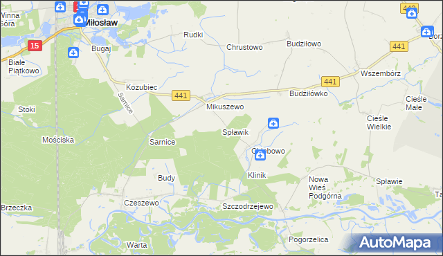 mapa Spławik, Spławik na mapie Targeo